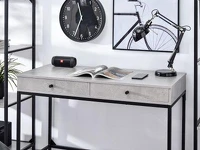Industrialne biurko z szufladami KALAN BETON + CZARNY - stylowa kolorystyka