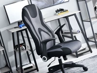 Fotel biurowy SOLID CZARNO-GRAFITOWY dla gracza - komfortowe siedzisko