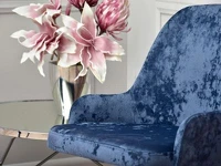 Krzesło MIO RING GRANATOWE WELUR CHROM - nowoczesne wzornictwo