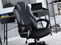 Fotel biurowy FORCE CZARNO-GRAFITOWY gamingowy - komfortowe siedzisko
