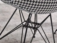 Krzesło MPC ROD TAP PEPITKA na czarnej nodze z drutu - detale