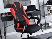 Fotel do komputera FORCE CZARNO-CZERWONY dla graczy - komfortowe siedzisko